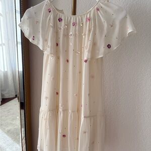Zara Cream Floral Kids Formal Dress